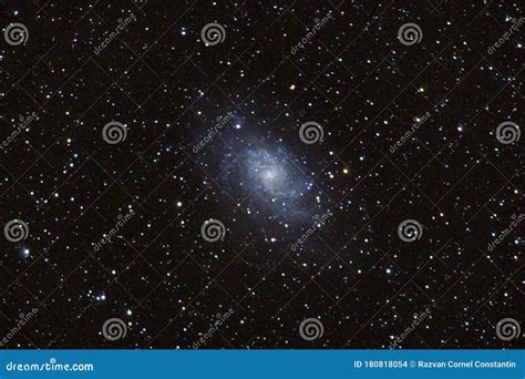 Triangulum Galaxy Galaxy M33 With Nebula Open Clusterglobular Cluster
