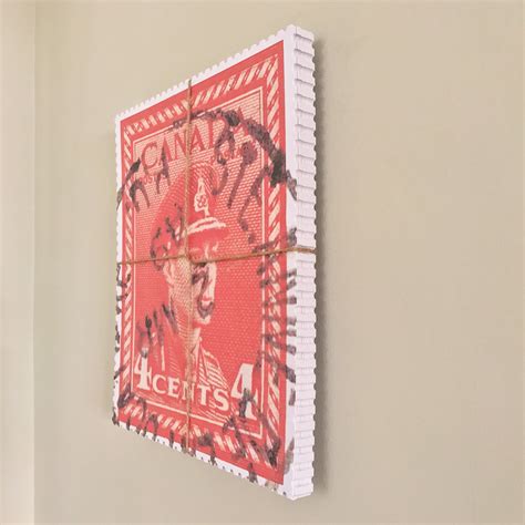 3d Postage Stamp Wall Art Etsy