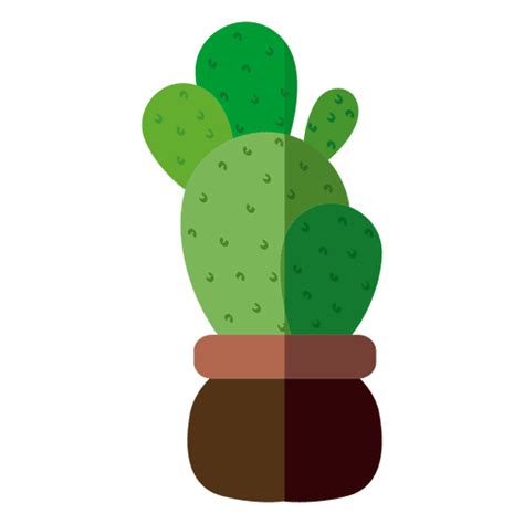 Flat Rounded Cactus Pot Illustration Transparent Png And Svg Vector File