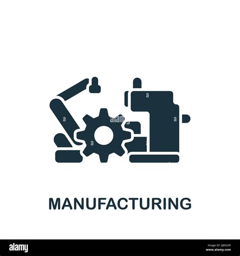 Manufacturing Icon Monochrome Simple Industry 40 Icon For Templates