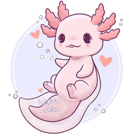 Cute Axolotl Sticker Axolotl Cute Cute Animal Drawings Cute Drawings Images