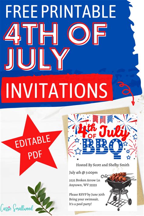 4th Of July Invitation Templates