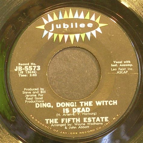 The Fifth Estate~ding Dong The Witch Is Dead~jubilee 5573 Vg 45
