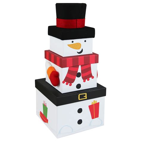 Buy Stackable Plush Snowman T Boxes Set Of 3 For Gbp 699 Card
