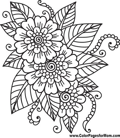 Advanced Coloring Pages Flower Coloring Page 41
