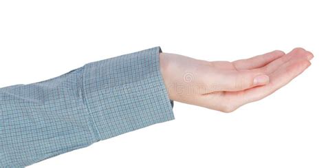 Two Cupped Palm Hand Gesture Stock Image Image Of Shirt Blue 41796535