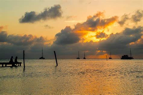 Sunset Silhouettes Caye Caulker Belize Jhumbracht Photography