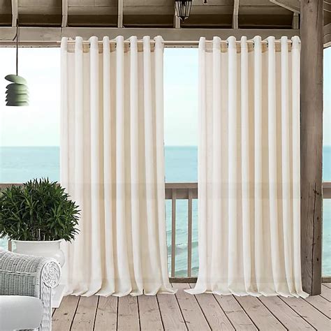 Carmen Grommet Sheer Indooroutdoor Window Curtain Panel Single Bed