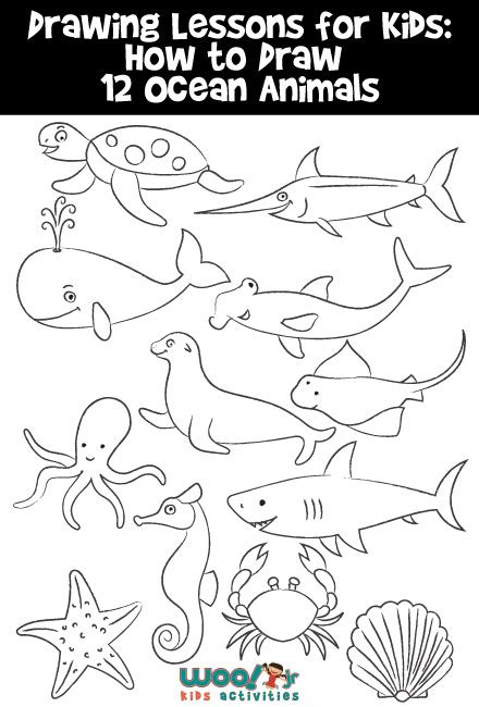 Check spelling or type a new query. How to Draw for Kids: 12 Ocean Animals to Draw, Step by Step | Woo! Jr. Kids Activities