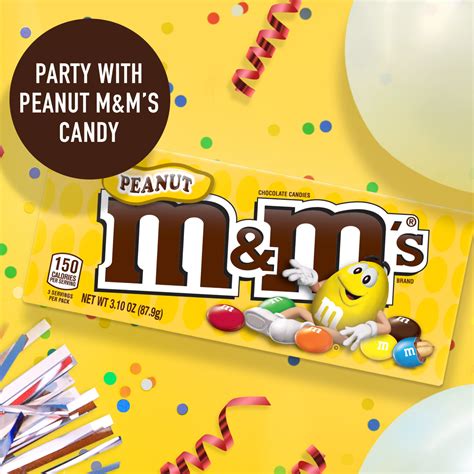 Mandms Peanut Chocolate Candies Movie Theater Box 31 Oz