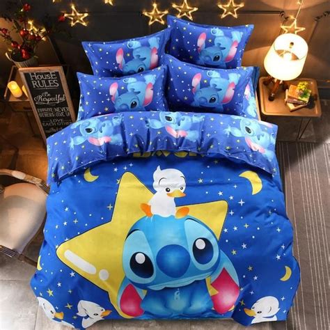 Disney Lilo And Stitch Comforter Cover Bedding Set Roombedset Blue