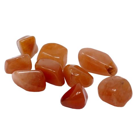 Semi Precious Tumbled Stones Medium Peach Aventurine 5pcs Beads