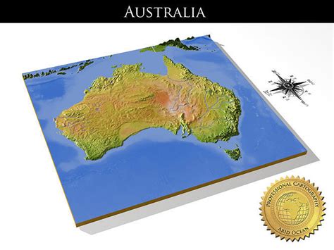Australia High Resolution 3d Relief Maps 3d Model Cgtrader