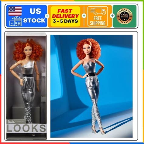 Barbie Looks Collectible Fashion Doll Posable With Curly Red Hair