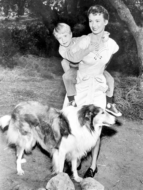 Actress Cloris Leachman With Co Stars Jon Provost And Lassie The Collie