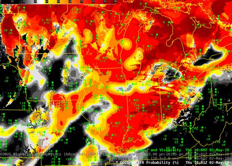 Fog Surrounding Convection In The Midwestern United States Goes R Fog