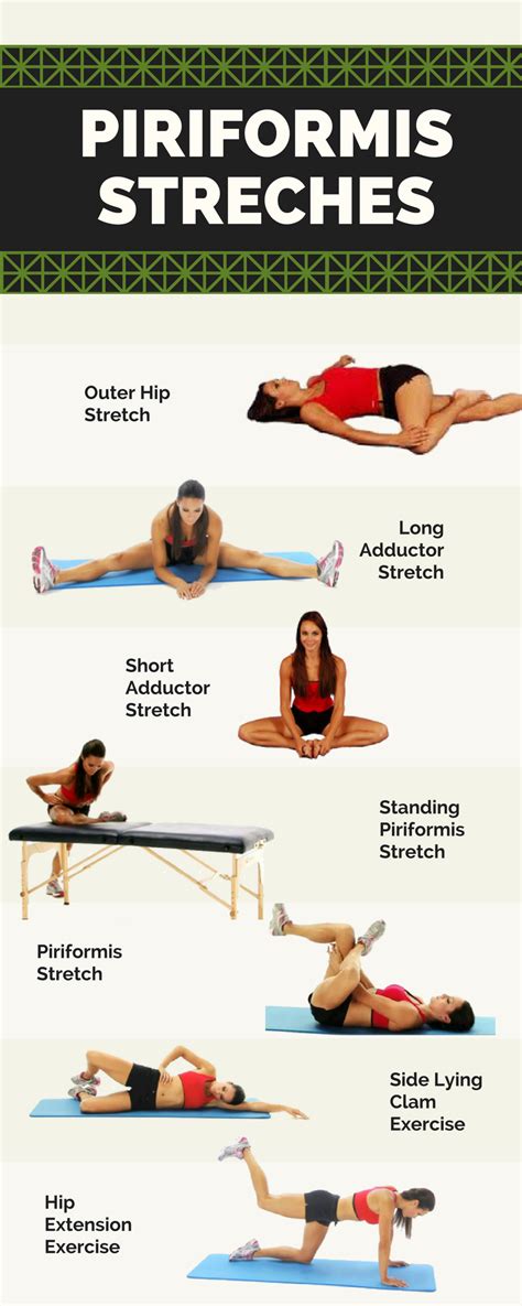 Piriformis Stretches Infographic Piriformis Stretch Exercise