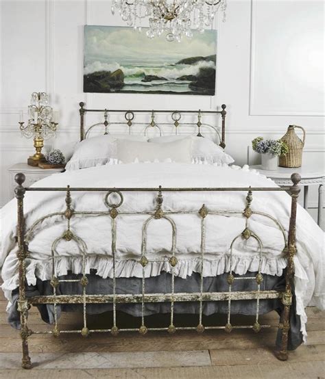 Dresden Antique Iron Bed Original Patina From Full Bloom Cottage Iron