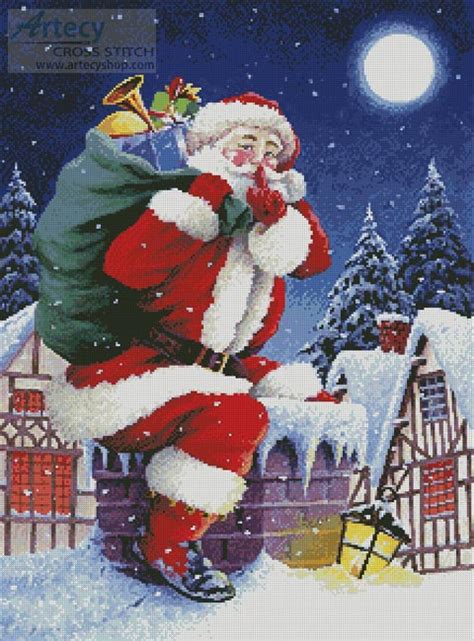 artecy cross stitch santa s here cross stitch pattern to print online