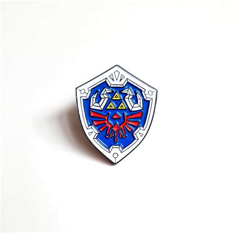 Hylian Shield Zelda Enamel Pin Retro Chest