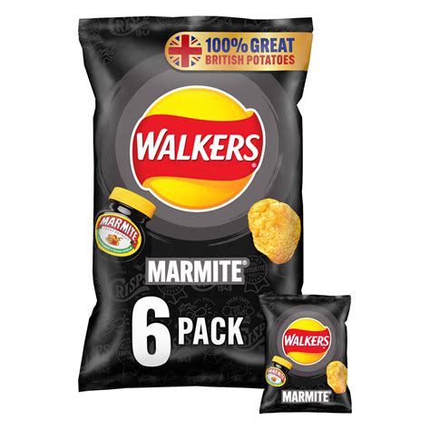 Walkers Marmite Multipack Crisps 6x25g Multipack Crisps Iceland Foods