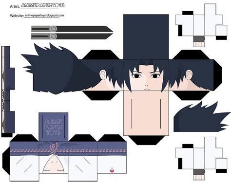 Sasuke Uchiha Naruto Shippuden Anime Crafts 3d Paper Crafts Paper