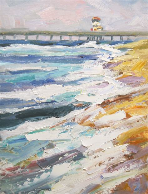 Palette Knife Painters International Large Plein Air Beach Painting