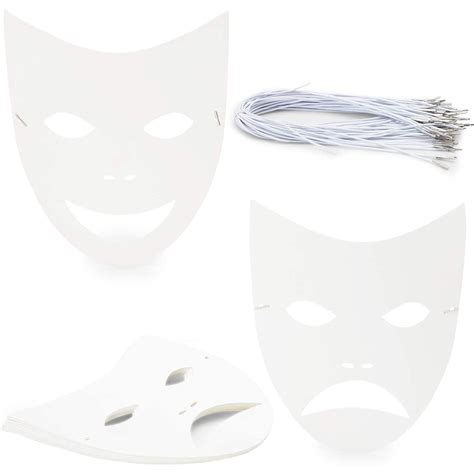 Bright Creations 8 7 X 10 Blank Diy Paper Masquerade Mask With Elastic Band For Costume Party