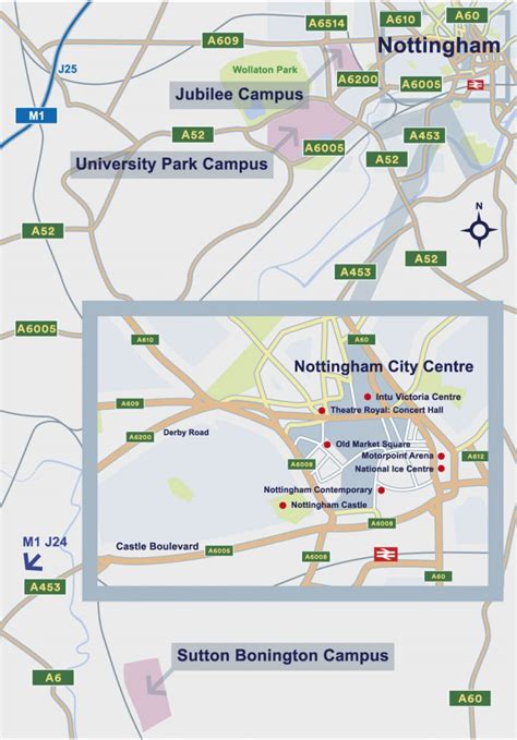 Map Illustration Of Nottingham University Richard Bowring