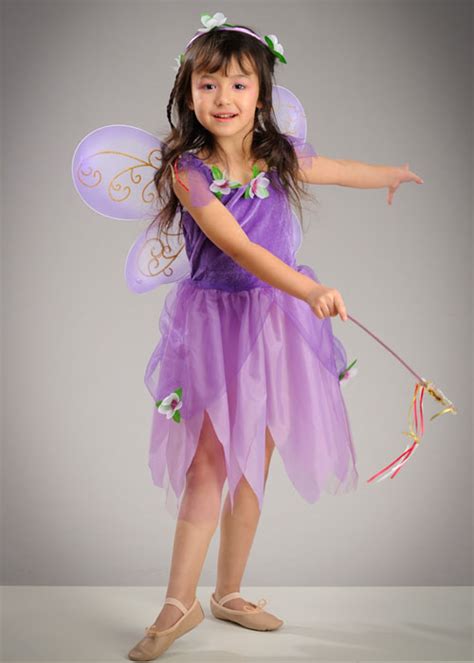 Kids Purple Flower Fairy Costume