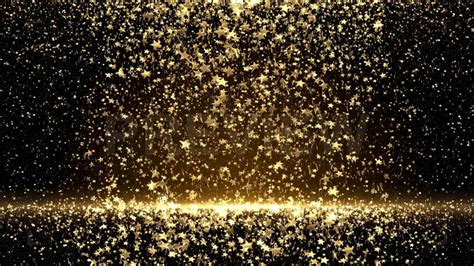 Falling Gold Star Particles Loop Stock Motion Graphics Youtube