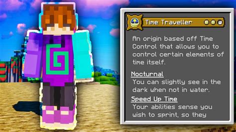 It allows players to choose an origin at the you can also add new powers, as well as new origins, via data packs. Minecraft Origins Mod: Time Traveller (Custom Origin ...