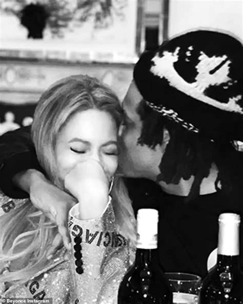 beyonce and jay z share rare pda as they kiss in intimate snaps shared on social media daily