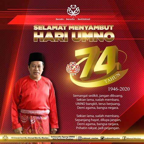 Umno 74 Tahun Jasa Bakti Umno Merentas Generasi Umno