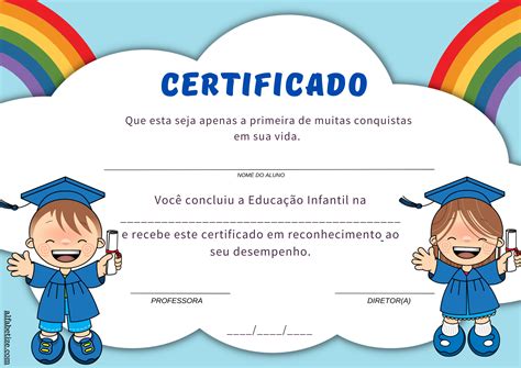 Total 60 Imagem Modelo De Certificado Educação Infantil Br