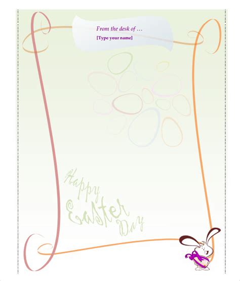 Printable Easter Bunny Letter Template Printable Templates