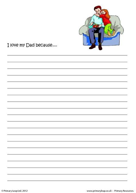 Fathers Day Resource Write A Short Passage Explaining All The