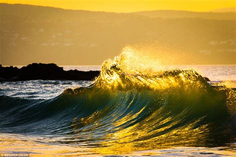 Images Of Sunset Captured From Inside A Wave By Surf Instructor