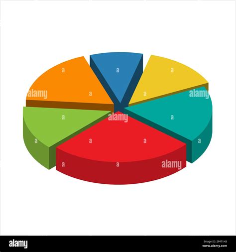 Pie Chart 3d Icon Design Vector Art Illustration Stock Vector Image