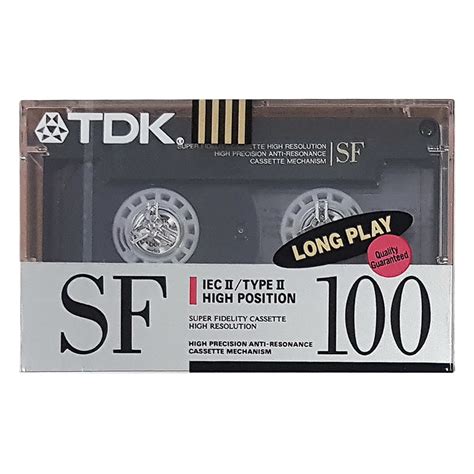 Tdk Sf100 1990 Chrome Blank Audio Cassette Tapes Retro Style Media