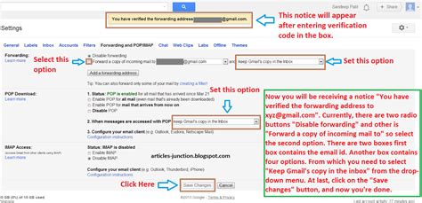 Articles Junction How To Forward Mail To Gmail Account From Another