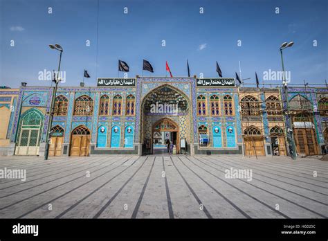 main entrance to holy shrine of imamzadeh helal ali hilal ibn ali in aran va bidgol isfahan