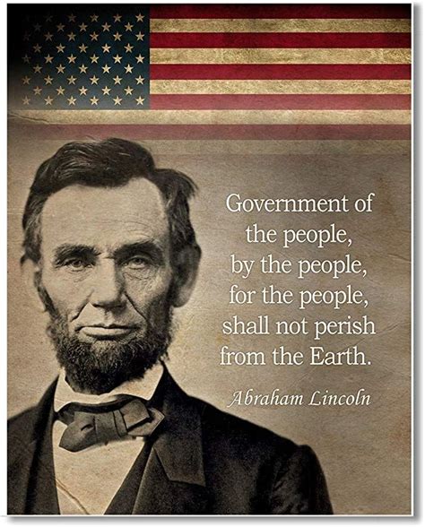 People Quotes Abraham Lincoln Government Of The People By The People Art Print Historical