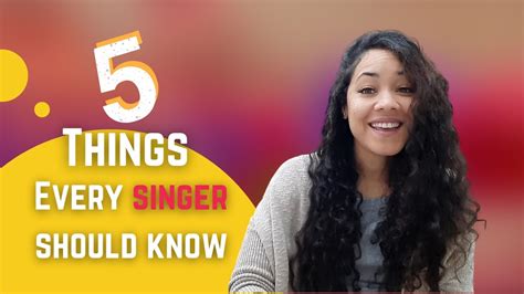 Five Things Every Singer Should Know Youtube