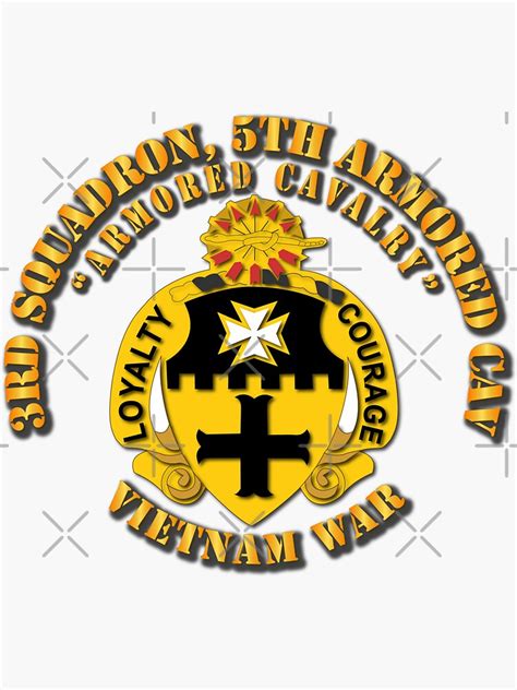 Army 3rd Squadron 5th Armored Cav Vietnam War Sticker For Sale