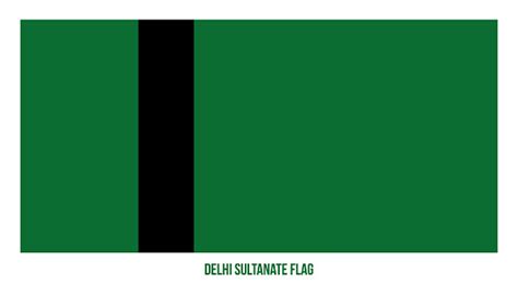 Delhi Sultanate Flag Waving Vector Illustration On White Background