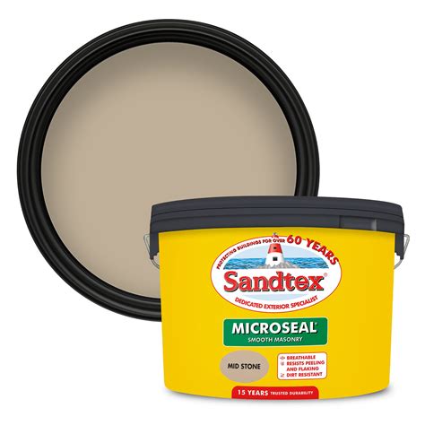 Sandtex Mid Stone Masonry Paint 10l Departments Diy At Bandq