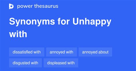 Unhappy With synonyms - 112 Words and Phrases for Unhappy With
