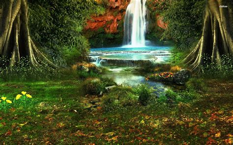 70 Forest Waterfall Wallpaper On Wallpapersafari