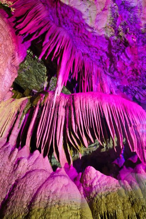 Beautiful Speleothem Stalagnata Stalactites Stalagmites In Natural